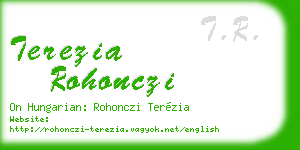 terezia rohonczi business card